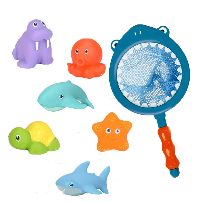 嬰兒沐浴玩具6件組 - 海洋動物
