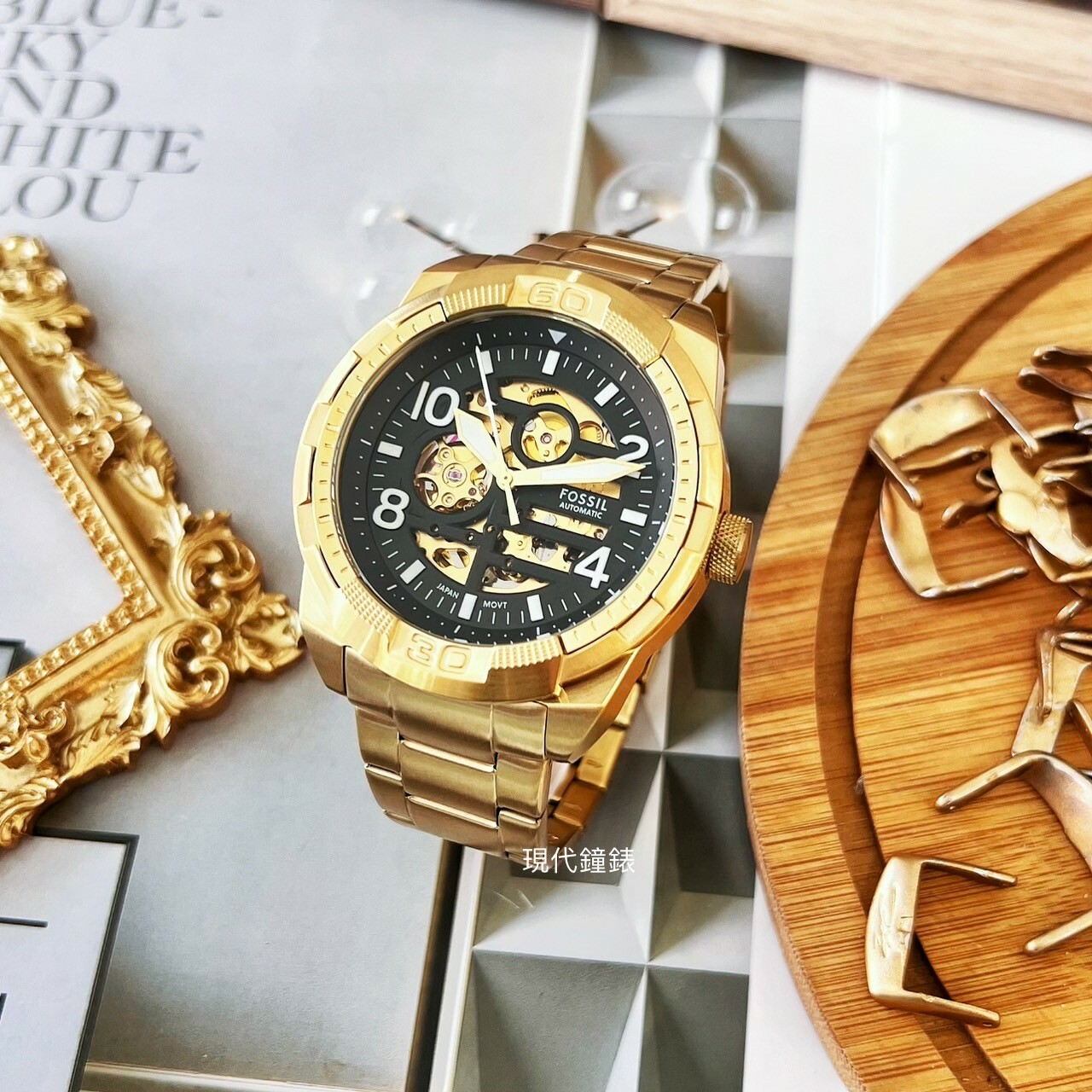 【FOSSIL】Bronson 布朗森系列開芯鏤空機械錶ME3257 48mm 現代鐘錶