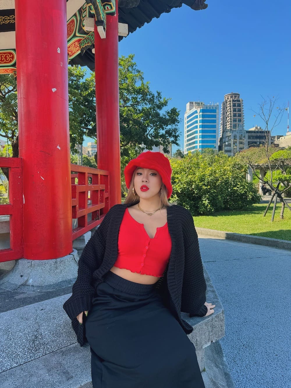 美式粗針織開衫外套