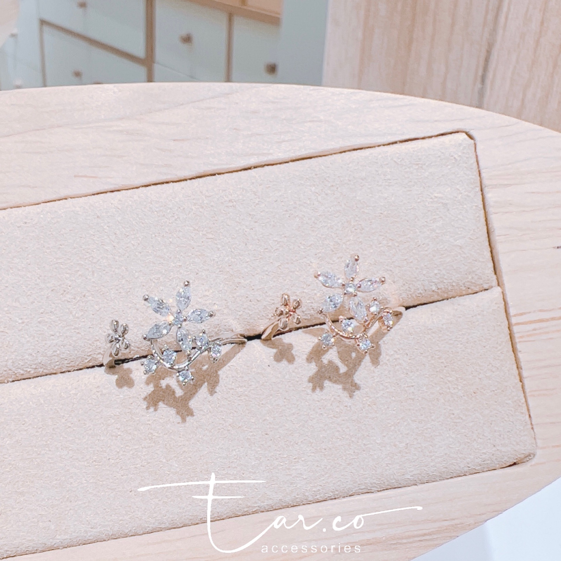 藤蔓閃石小花開口尾戒 #E208