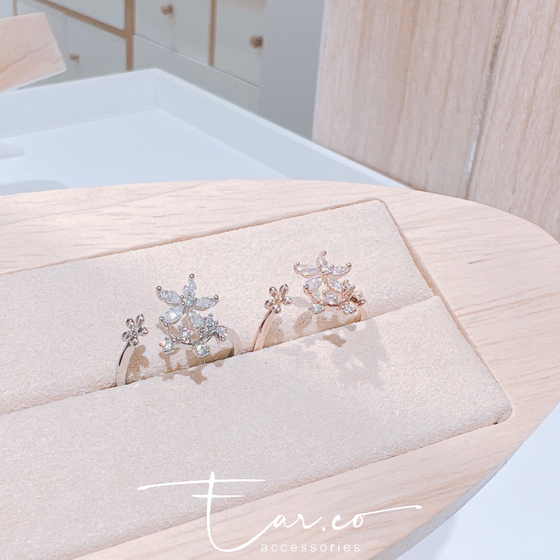 藤蔓閃石小花開口尾戒 #E208