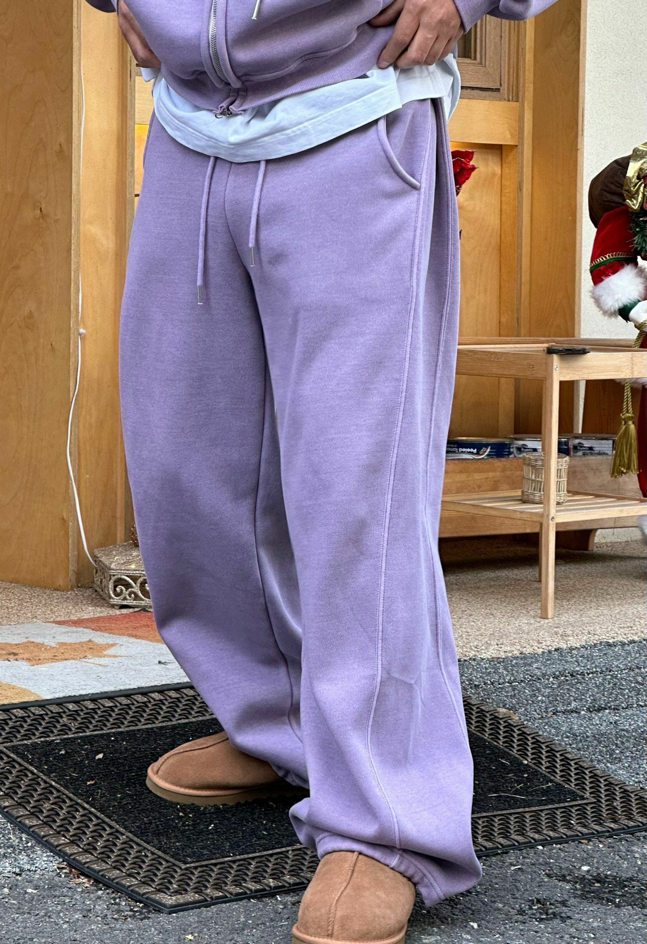 洗水棉質可束腳運動褲(薄抓毛底) PEPPER-012P