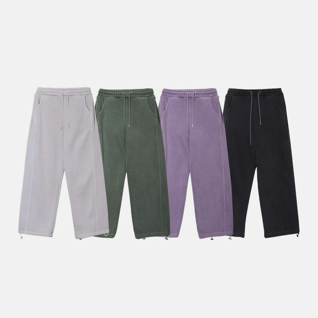 洗水棉質可束腳運動褲(薄抓毛底) PEPPER-012P