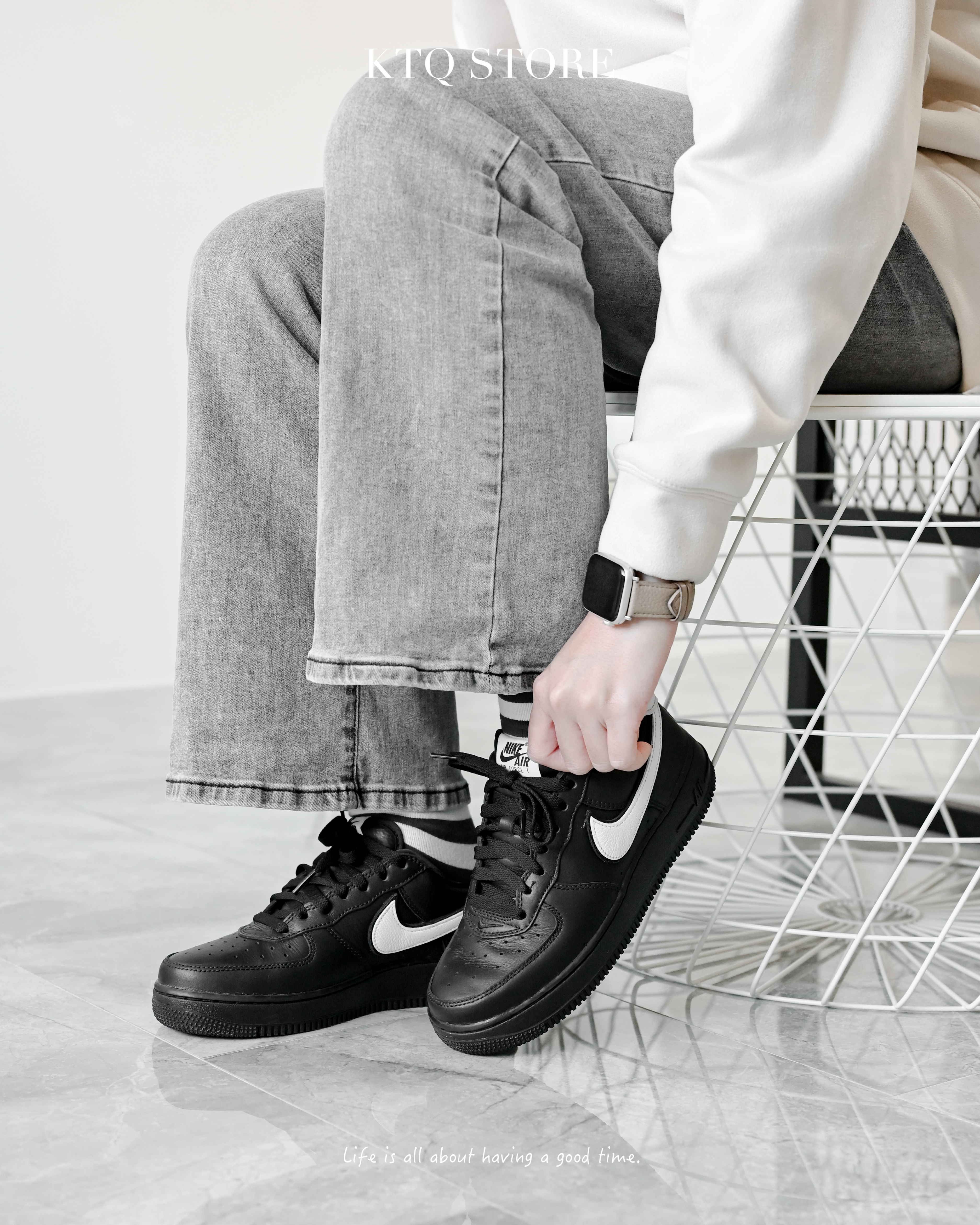 KTQ STORE ‧ Nike Air Force 1 Low '07 Black 黑白 CQ0492-001