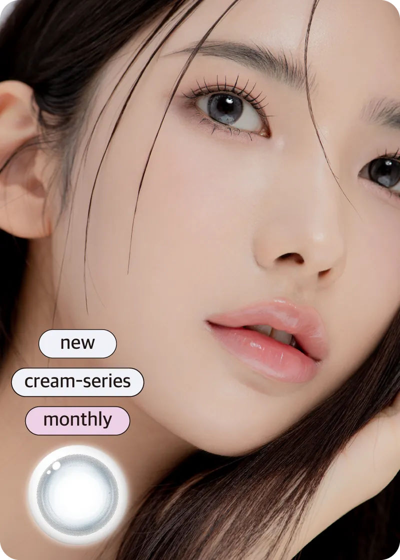 [月拋] DooNoon TOUCH 1 Month Cream Gray 月拋彩妝隱形眼鏡｜每盒2片