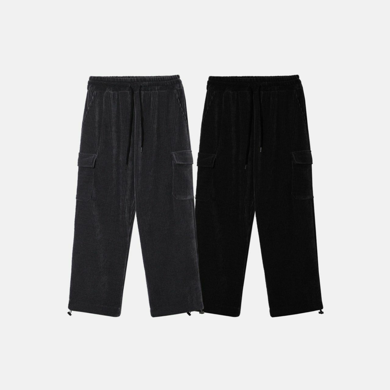 淨色燈心絨可束腳工裝鬆身褲 PEPPER-014P