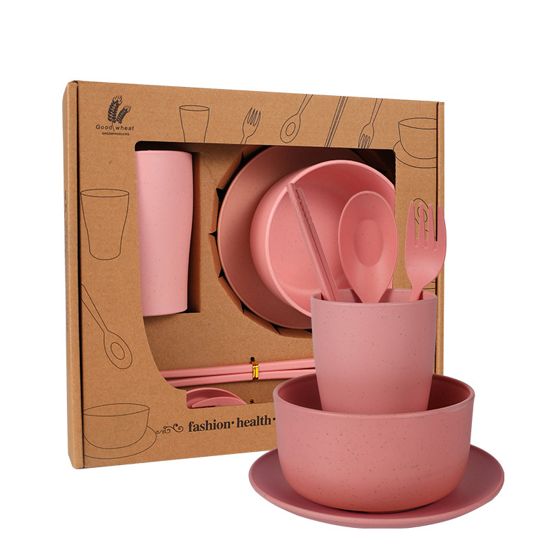 小麥秸稈餐具六件套