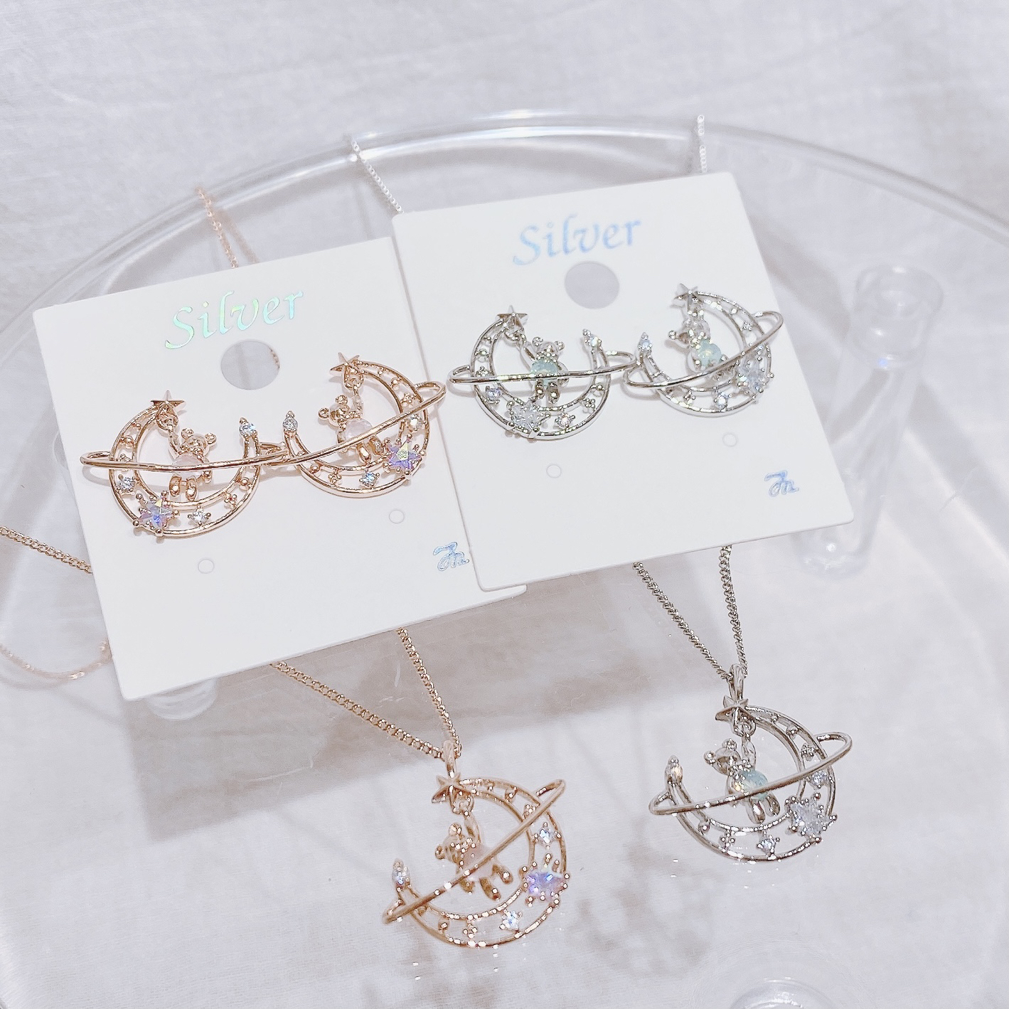 精緻星球月亮垂釣小熊 #B110