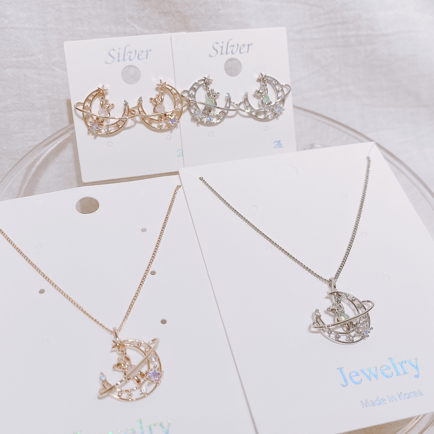 精緻星球月亮垂釣小熊 #B110