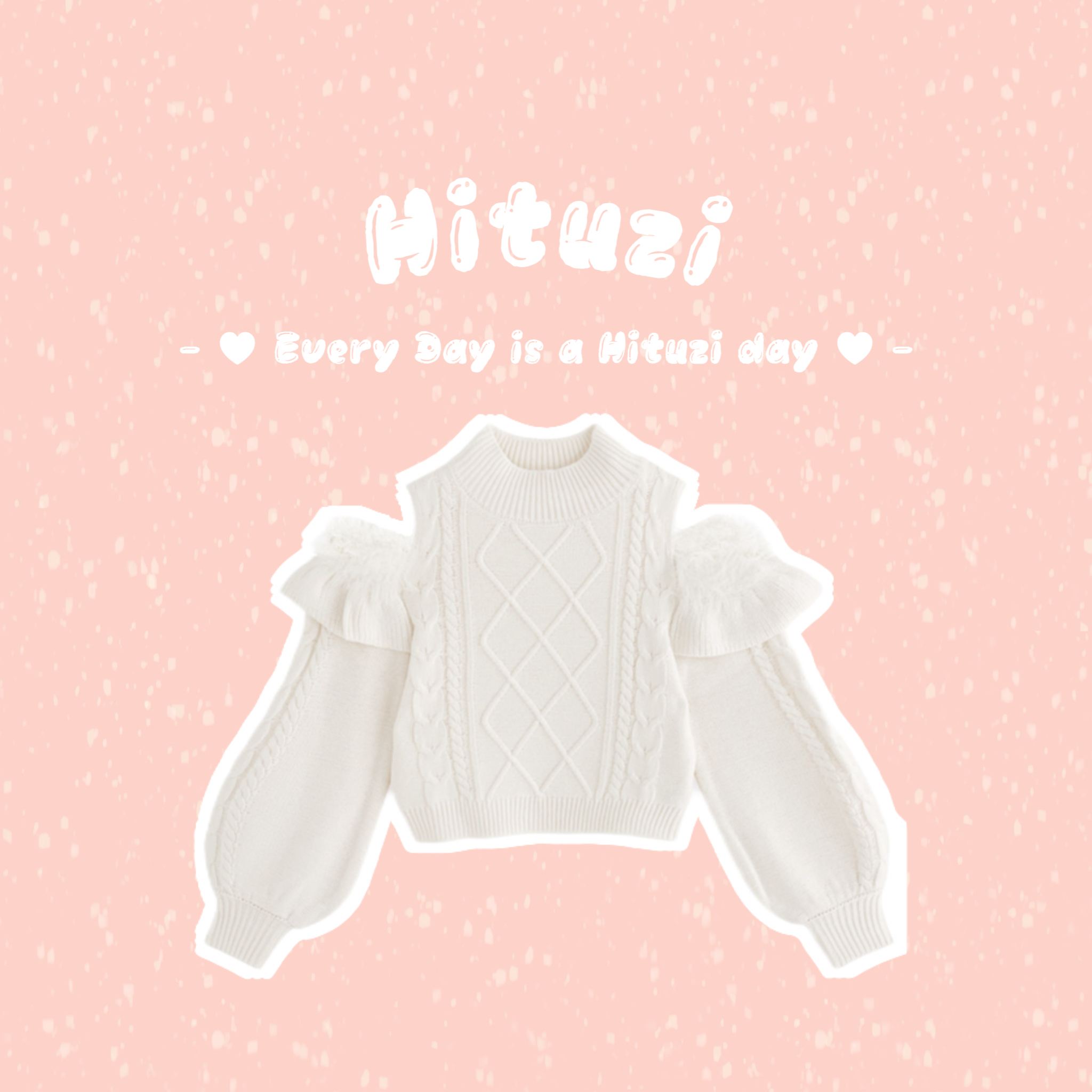 毛絨絨露肩格紋上衣