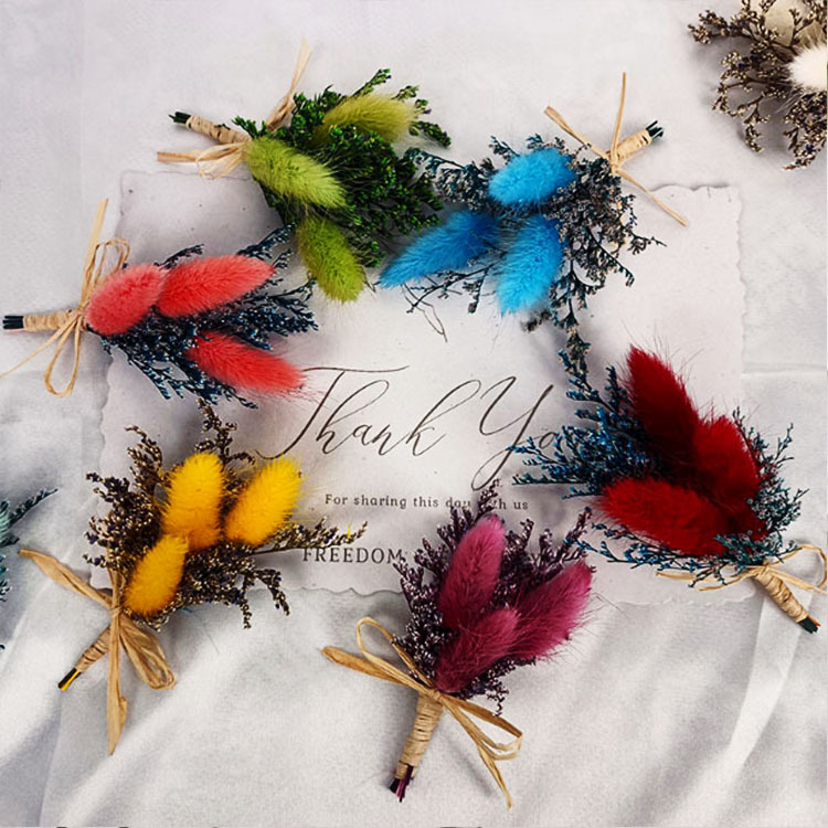 兔尾草乾燥花胸花,Preserved flower corsage