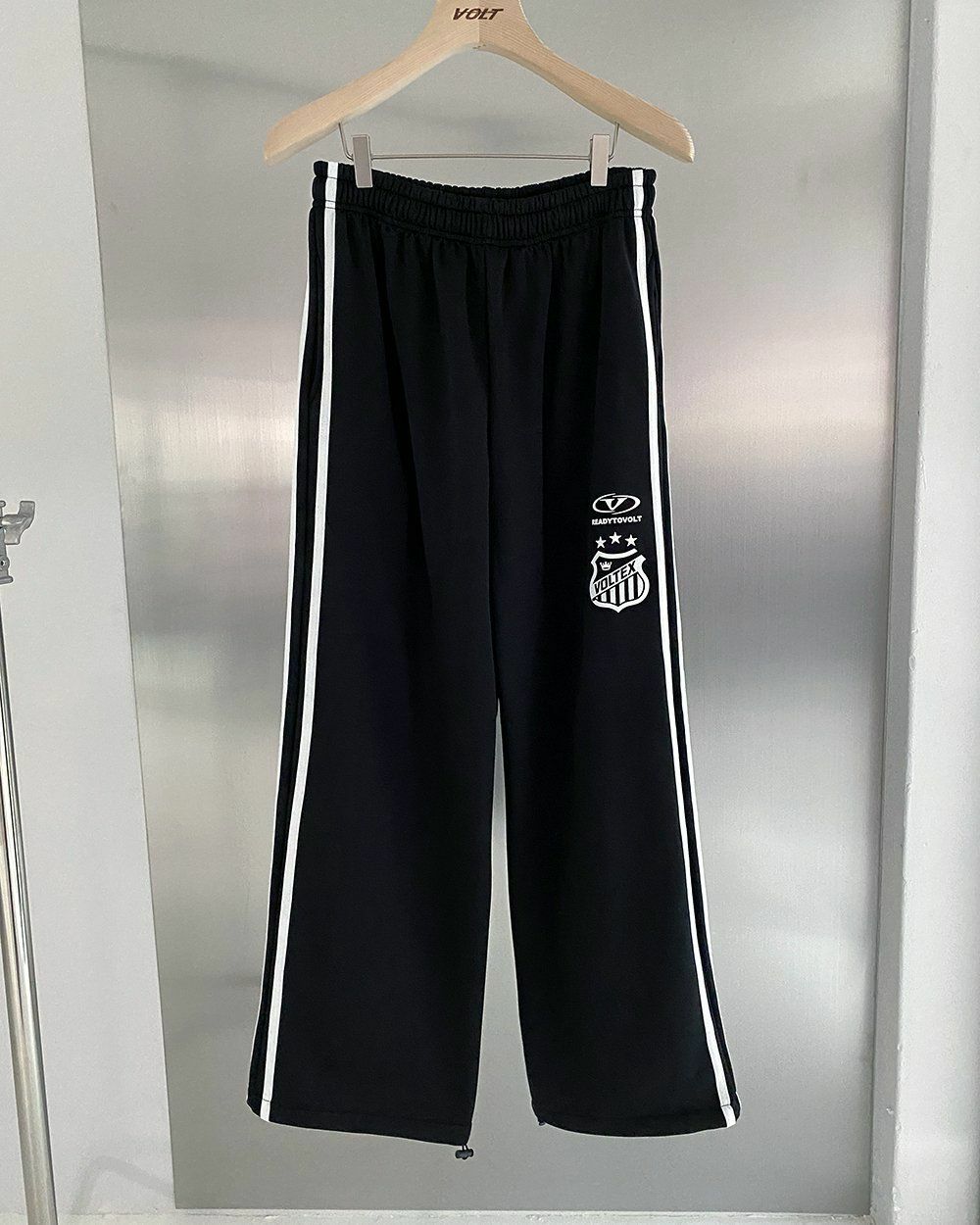 雙間圖案可束腳運動褲(薄抓毛底) VOLT-031P