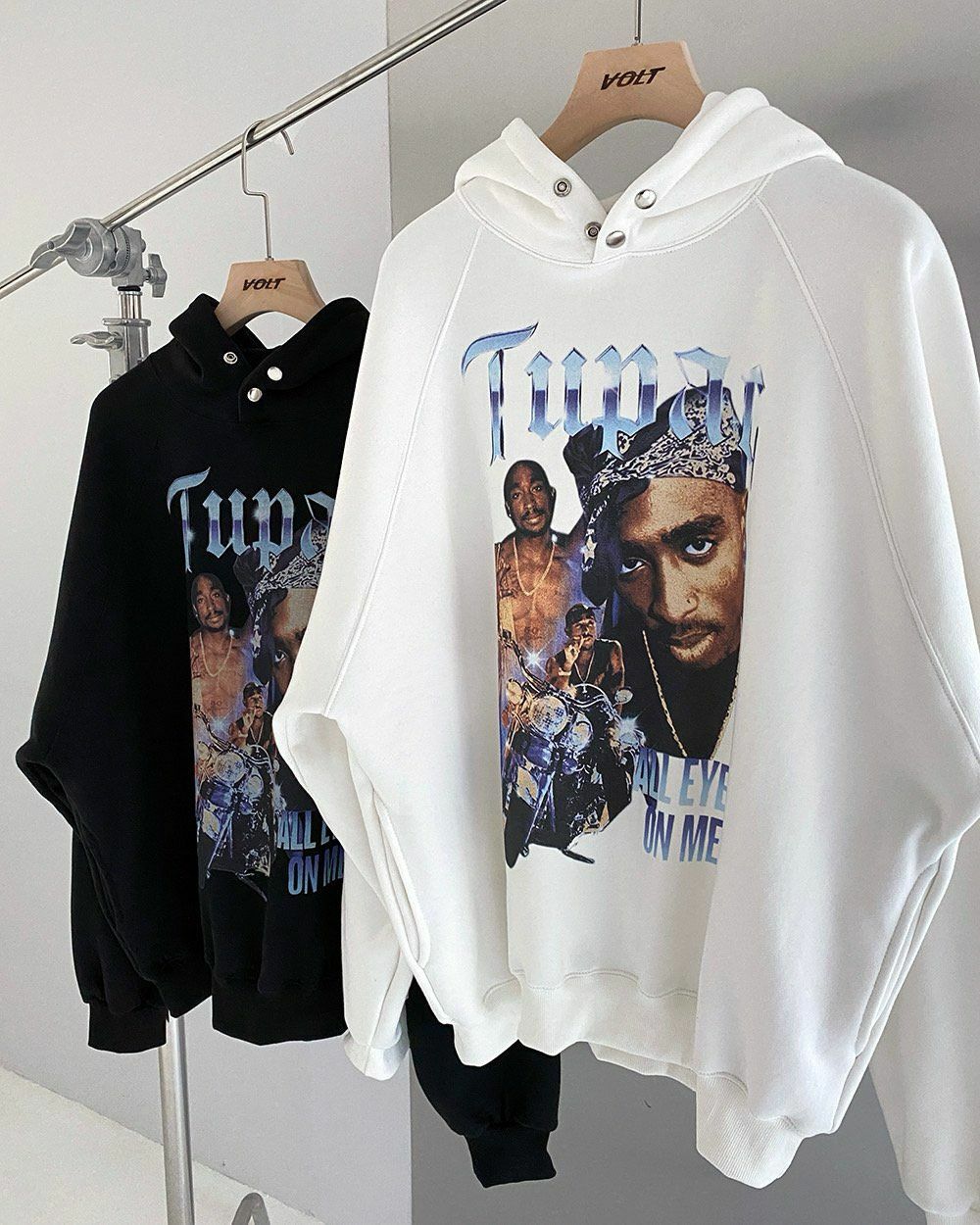 英文字圖案連帽衛衣(薄抓毛底) VOLT-033T