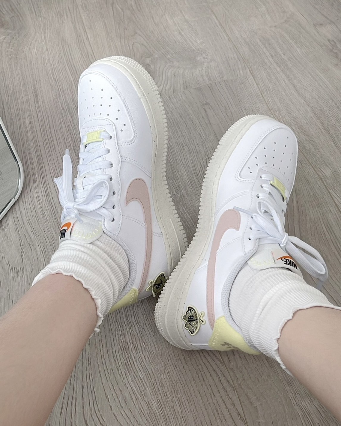 KTQ STORE ‧ NIKE AIR FORCE 1 LOW 蝴蝶 馬卡龍 刺繡 DJ6377-100