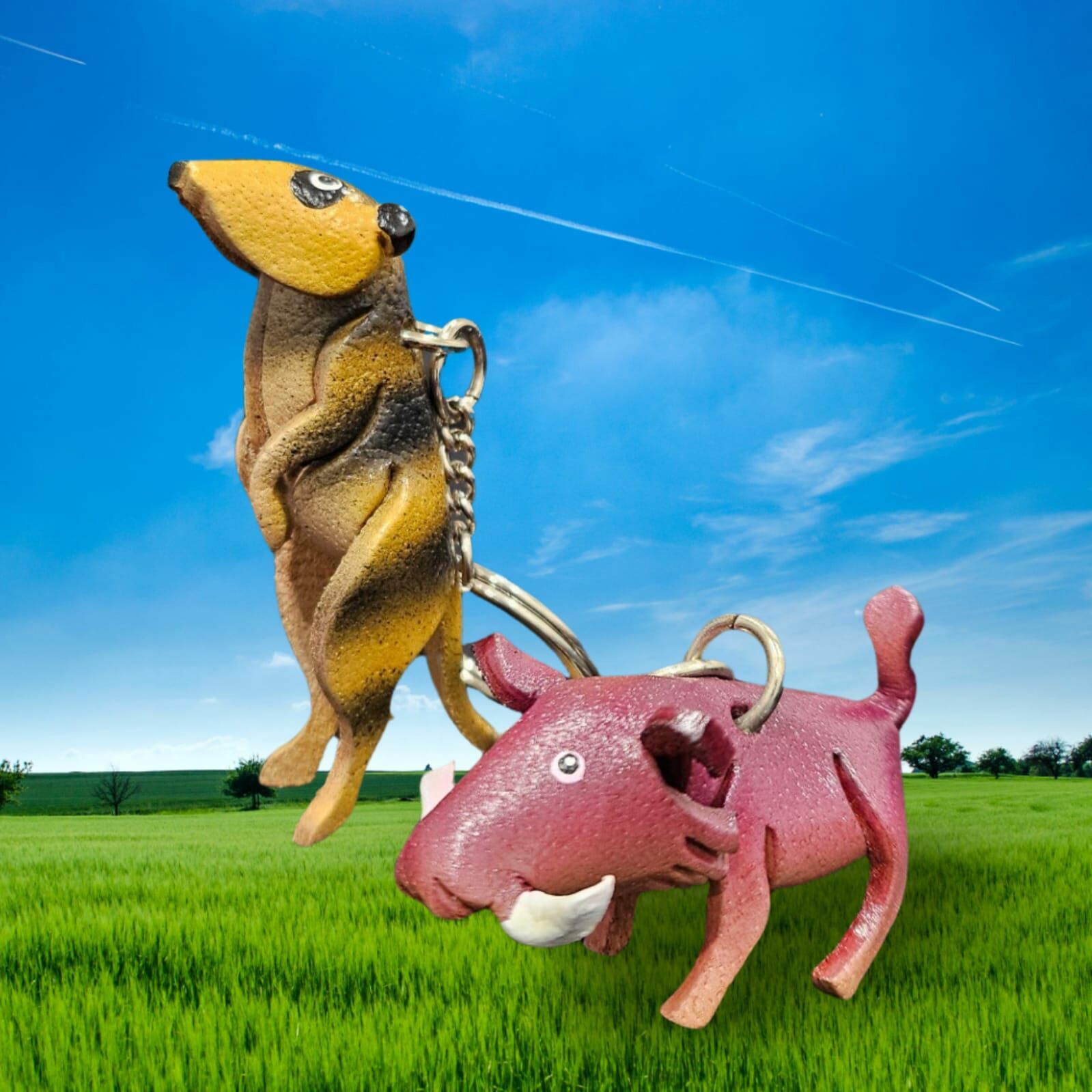 🇹🇭 泰國 HAND MADE牛皮匙扣（丁滿／彭彭） (T1/504)