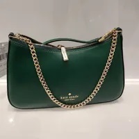 [S] KATE SPADE KC439 MADISON SAFFIANO LEATHER CONVERTIBLE CROSSBODY,DEEP JADE, 196021371202 (SKS887)