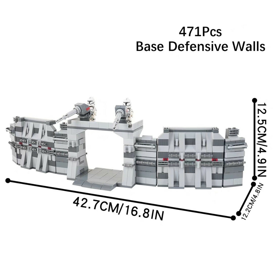 MOC Base Defensive Walls Star Wars Buildings Set Fit Lego NO BOX MOC2208A