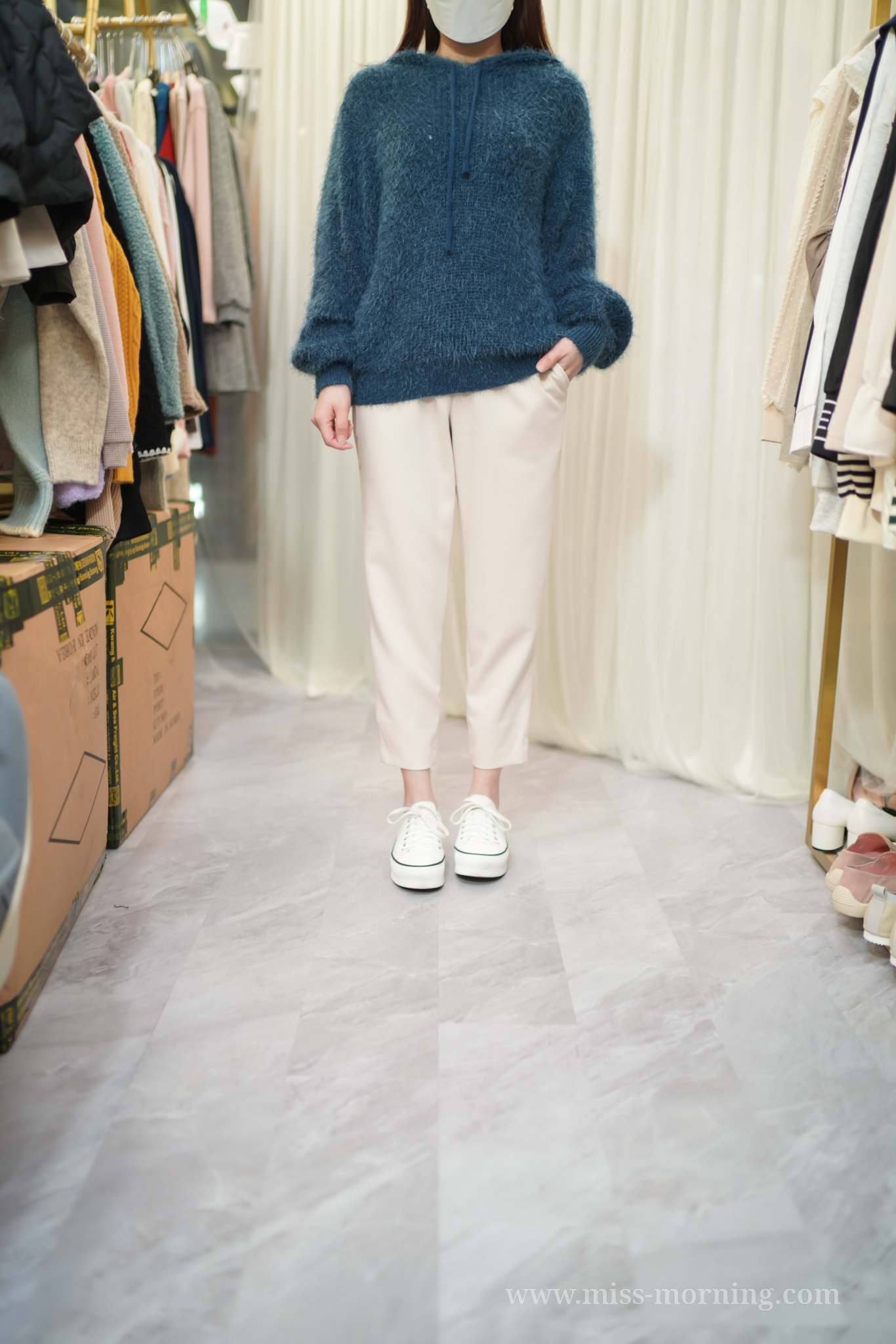 彷水貂毛款上衣(13683)