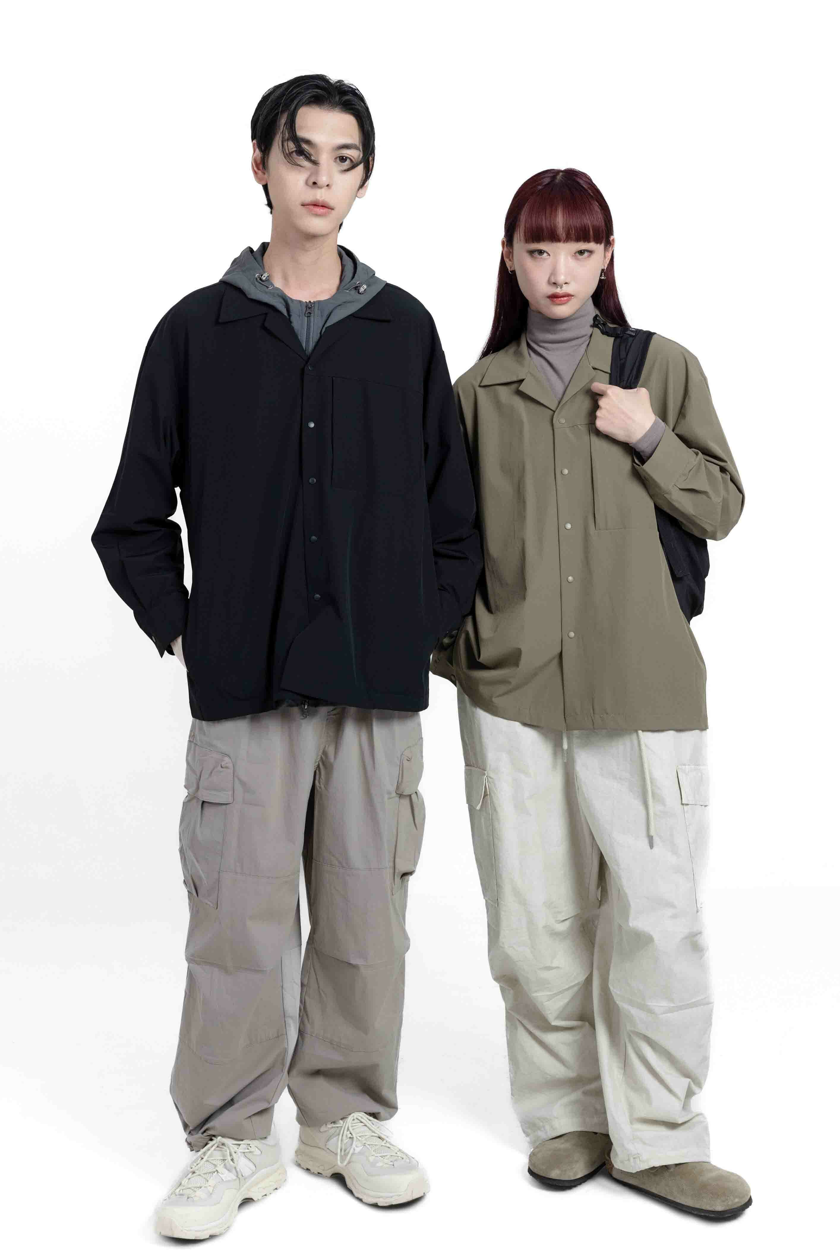 SIMON MADE TL-2357 OUTDOOR 極簡 防潑水 古巴領 長袖 襯衫