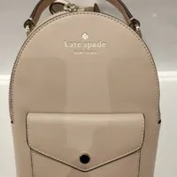 [S] KATE SPADE K8702 SCHUYLER SAFFIANO PVC MINI BACKPACK,WARM BEIGE, 196021369988 (SKS907)
