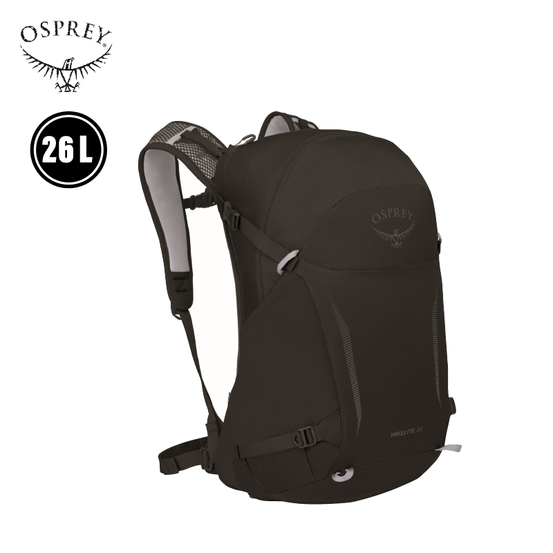 OSPREY 美國 Hikelite 26L 輕量健行後背包 (黑色) 71OS004798