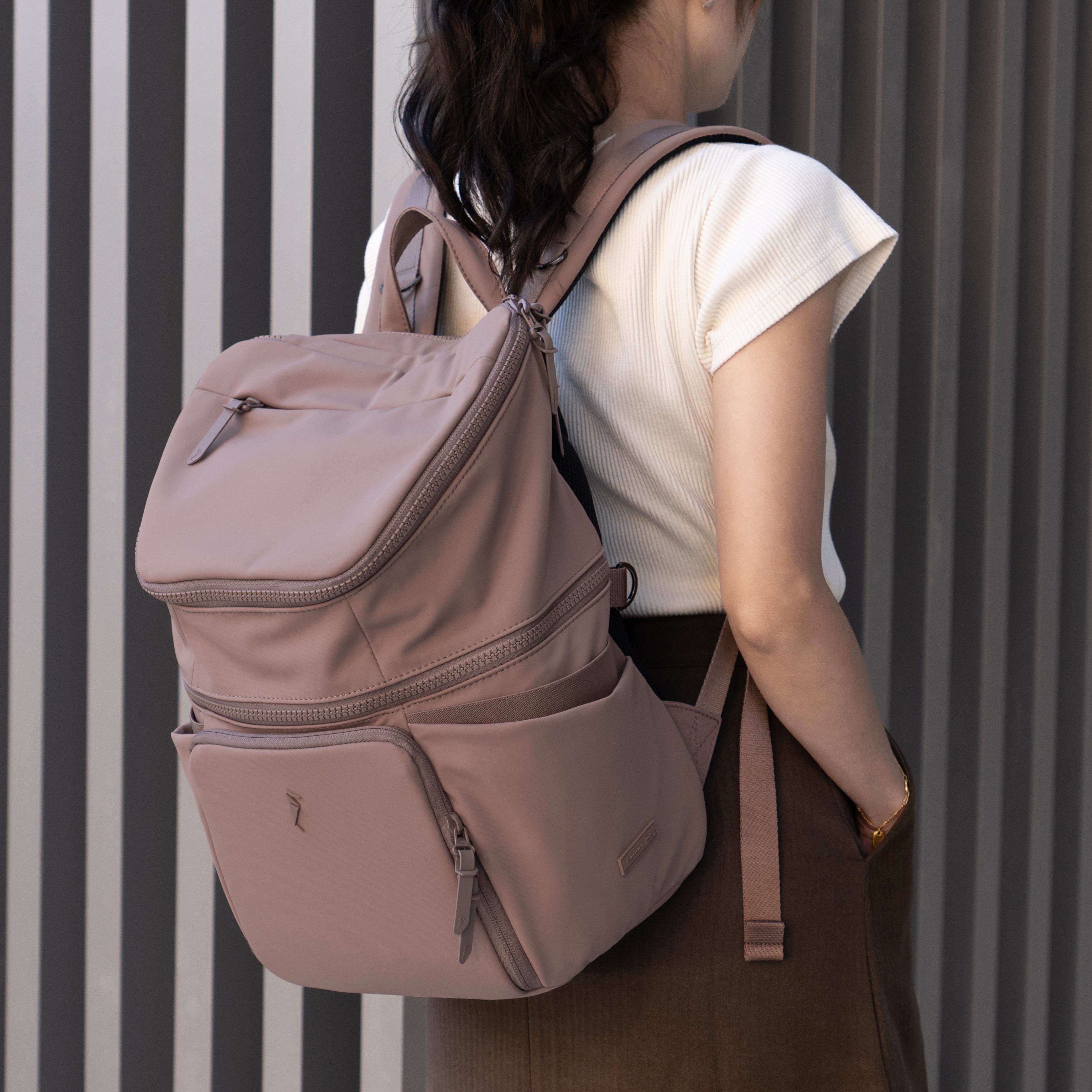 【Dauson lab.】SPACEFOLD 20L 時空折疊育兒包 - 拓鉑粉