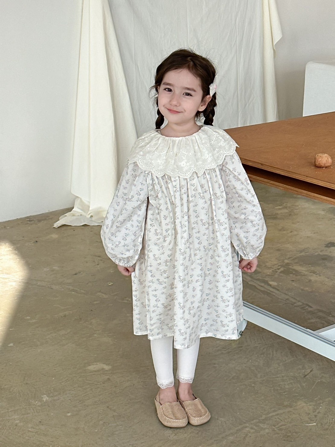 雲朵領碎花洋裝