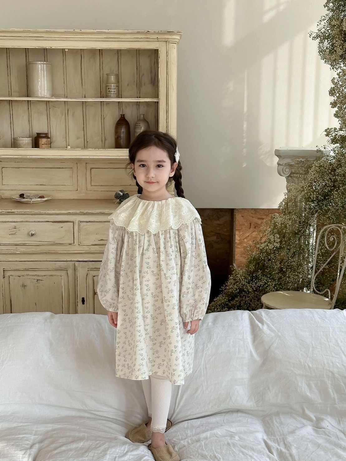 雲朵領碎花洋裝