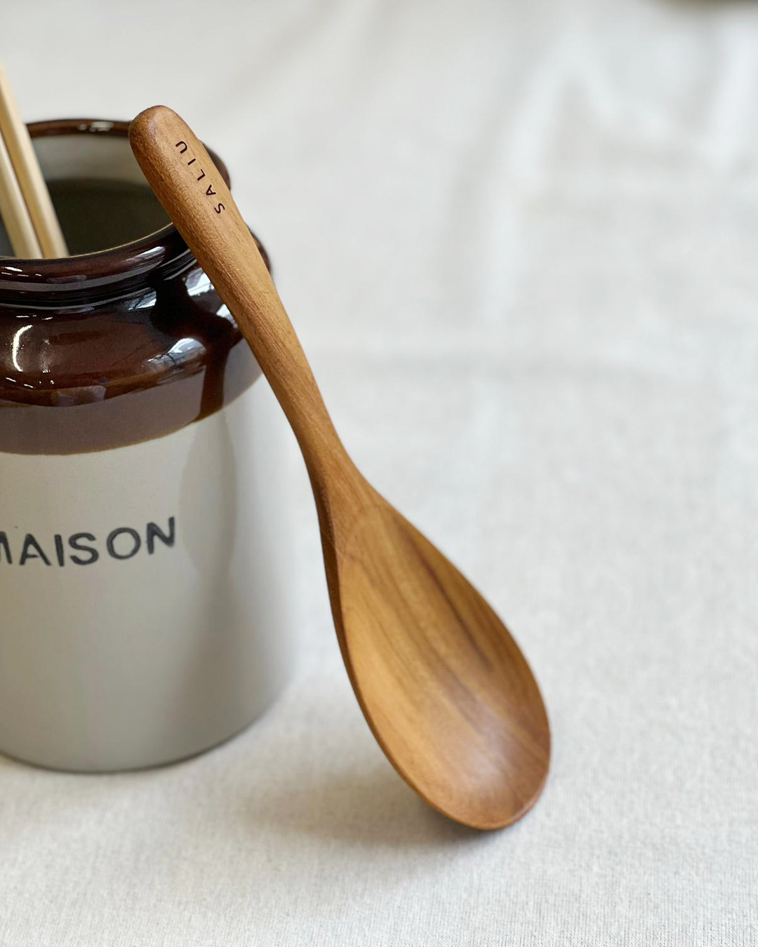 天然柚木 飯杓/分菜杓/桌上湯杓｜SALIU