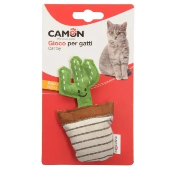 Camon Cat Toy With Catnip Cactus 12cm