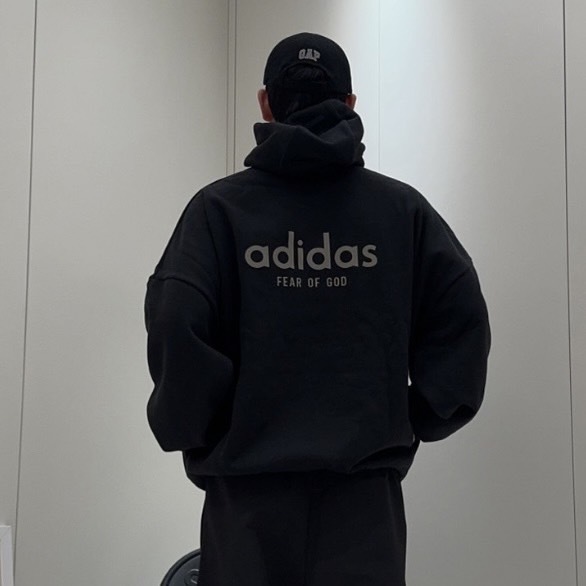 Adidas x Fear Of God Athletics Heavy Fleece Hoodie (黑/奶