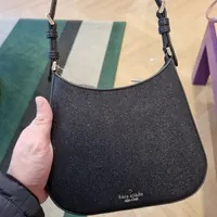 [S] KATE SPADE KE461 GLIMMER SHOULDER BAG GLITTER MIXED M,BLACK, 196021370700 (SKS925)