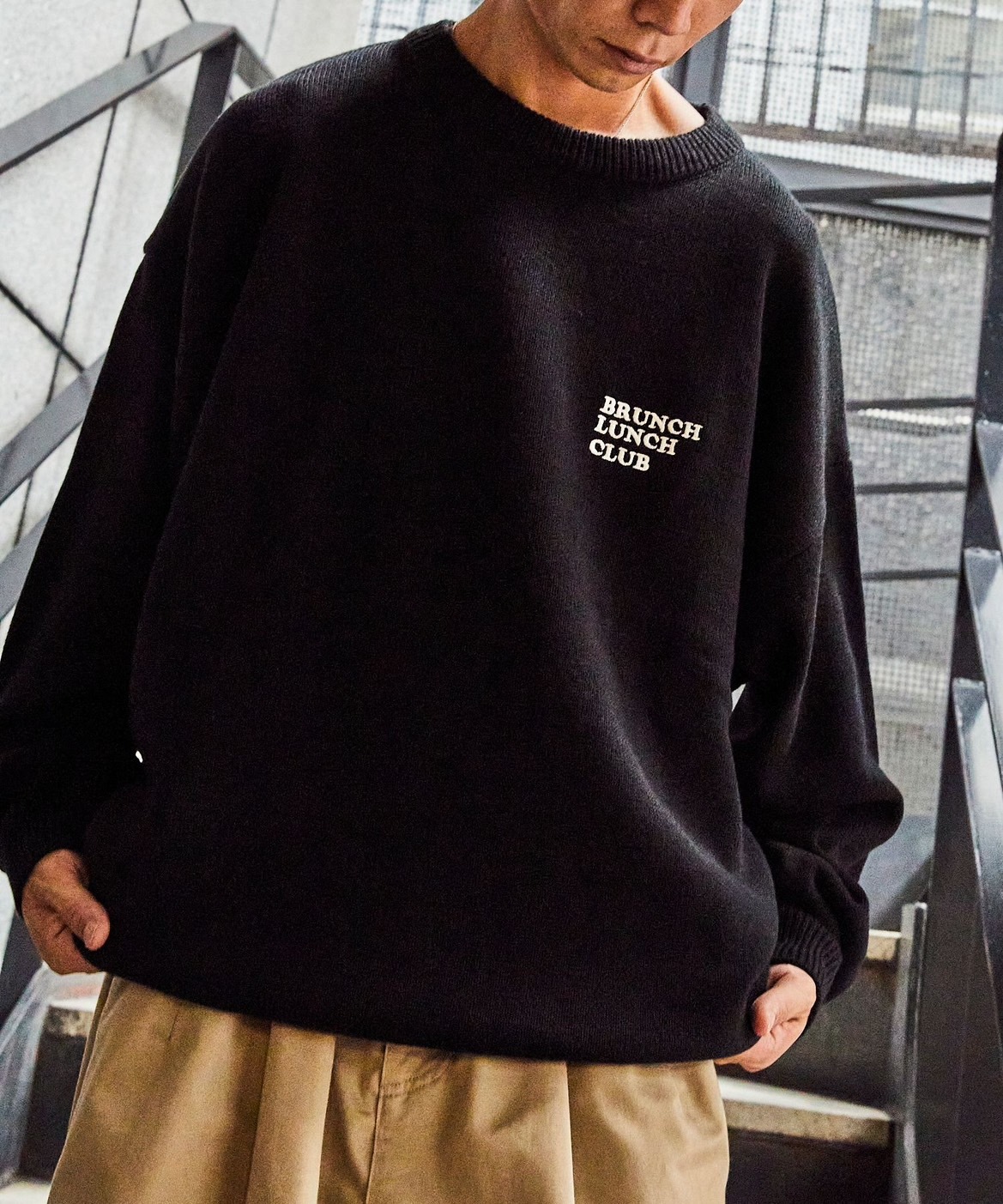 iSNEAKERS｜FREAK'S STORE 大LOGO圖案針織毛衣