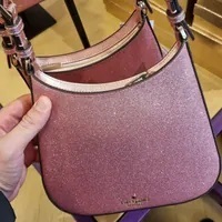 [S] KATE SPADE KE461 GLIMMER SHOULDER BAG GLITTER MIXED M,MITTEN PINK, 196021370724 [FINAL SALE] (SKS926)