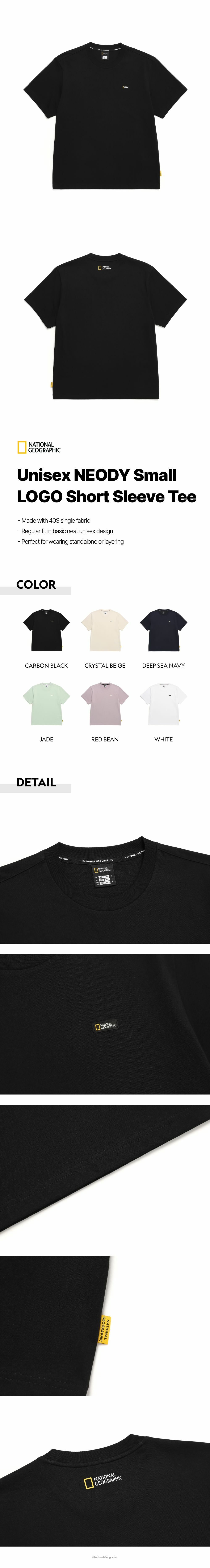 Unisex NEODY Small LOGO Short Sleeve Tee - CARBON BLACK