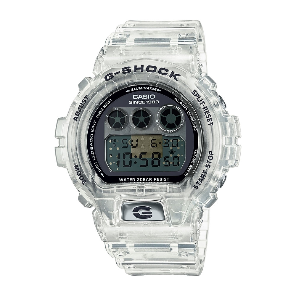 CASIO卡西歐G-SHOCK 40週年限定透視錶面半透明三眼數位電子錶（DW