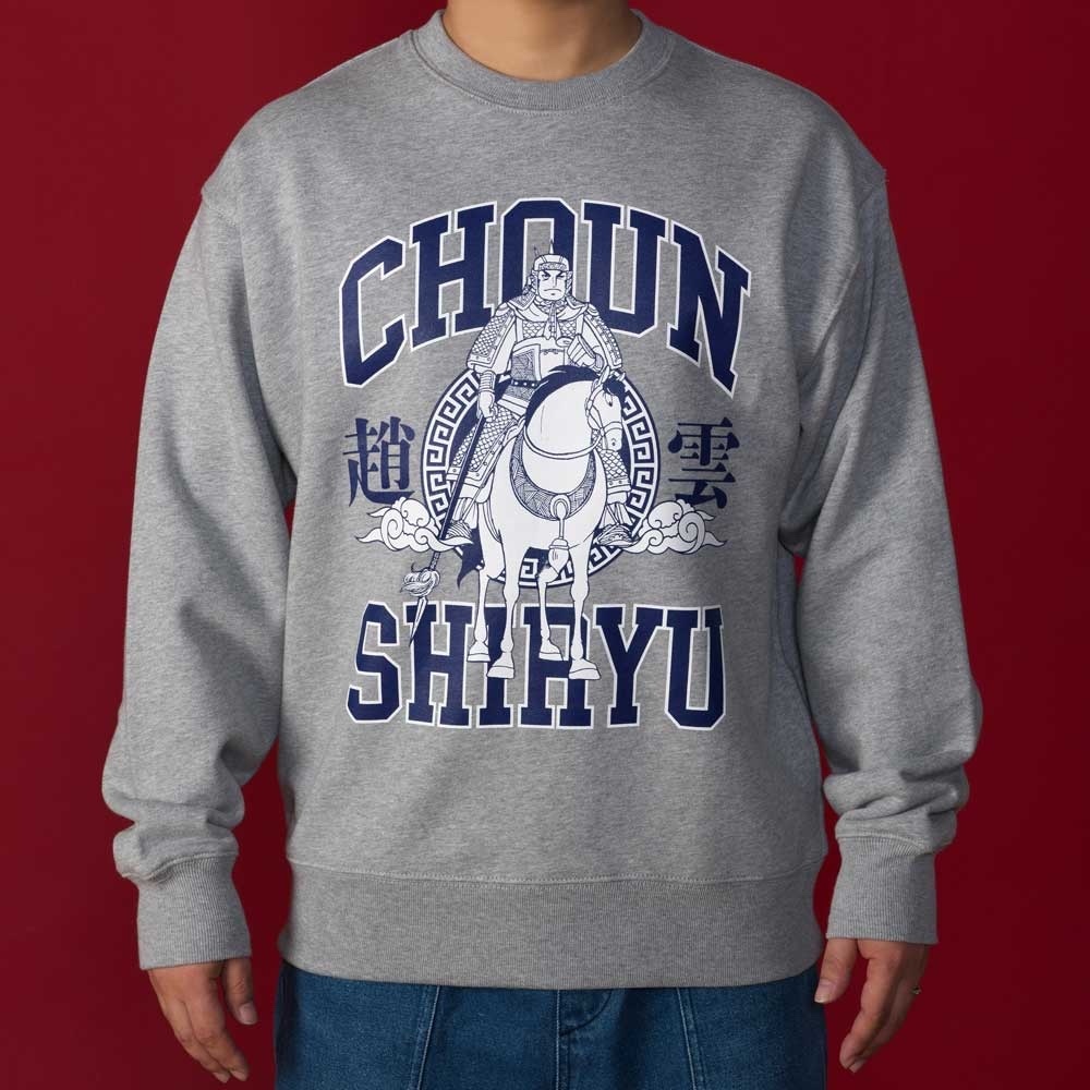 預訂2024/5月 横山光輝三国志 /趙雲 クルーネックスウェット/ミックスグレー