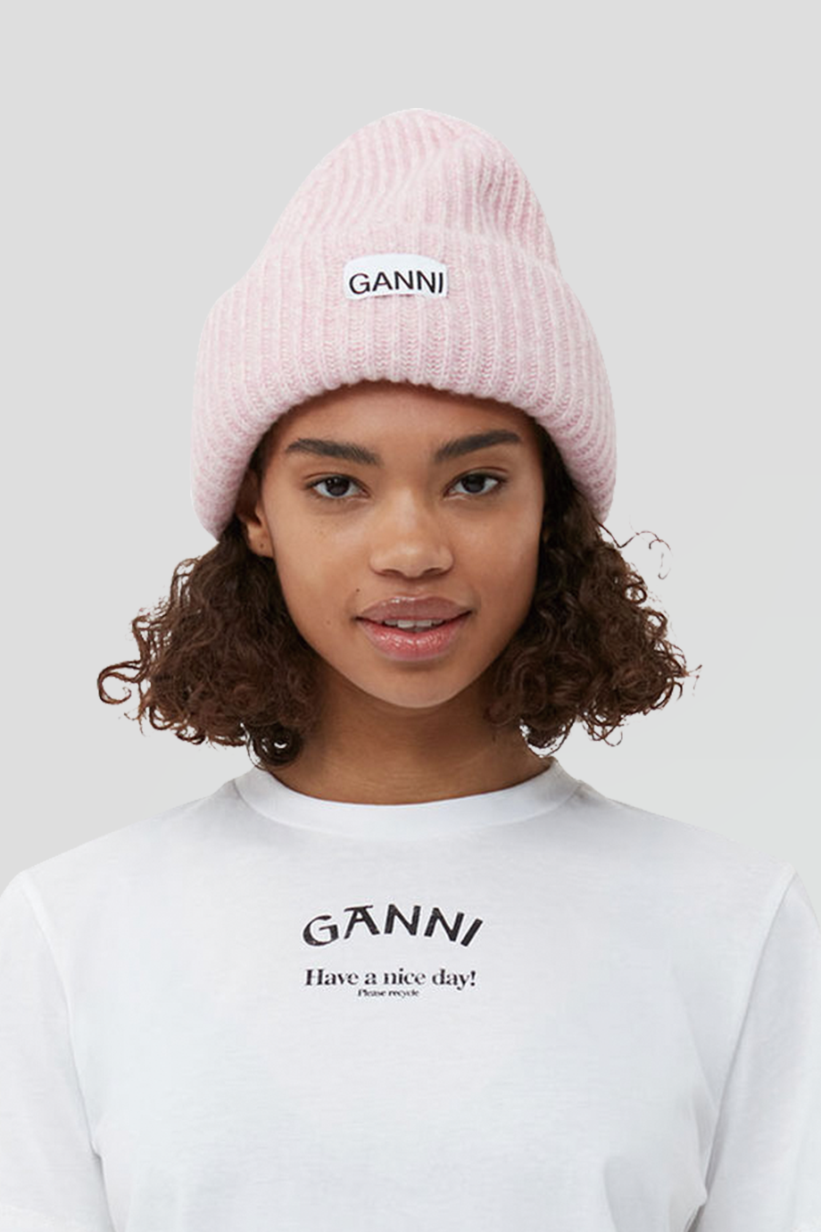 GANNI｜BEANIE LOGO毛線帽