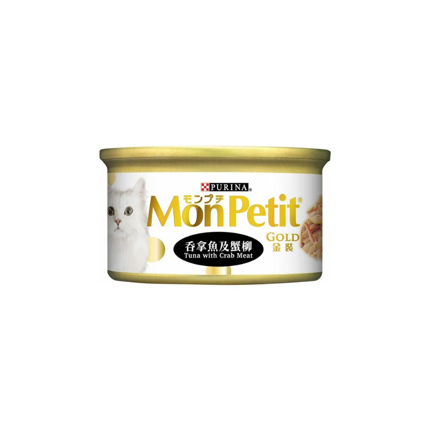 Purina Mon Petit - 金裝至尊吞拿魚及蟹柳貓罐罐 85G (24罐)