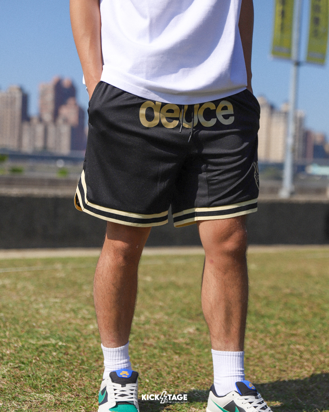 [售出無退換]男款 Deuce Brand Vibe Shorts Howard 魔獸 同款 LOGO 抽繩 寬鬆 復古 籃球褲 短褲【DE001】ABshorts 25SALE