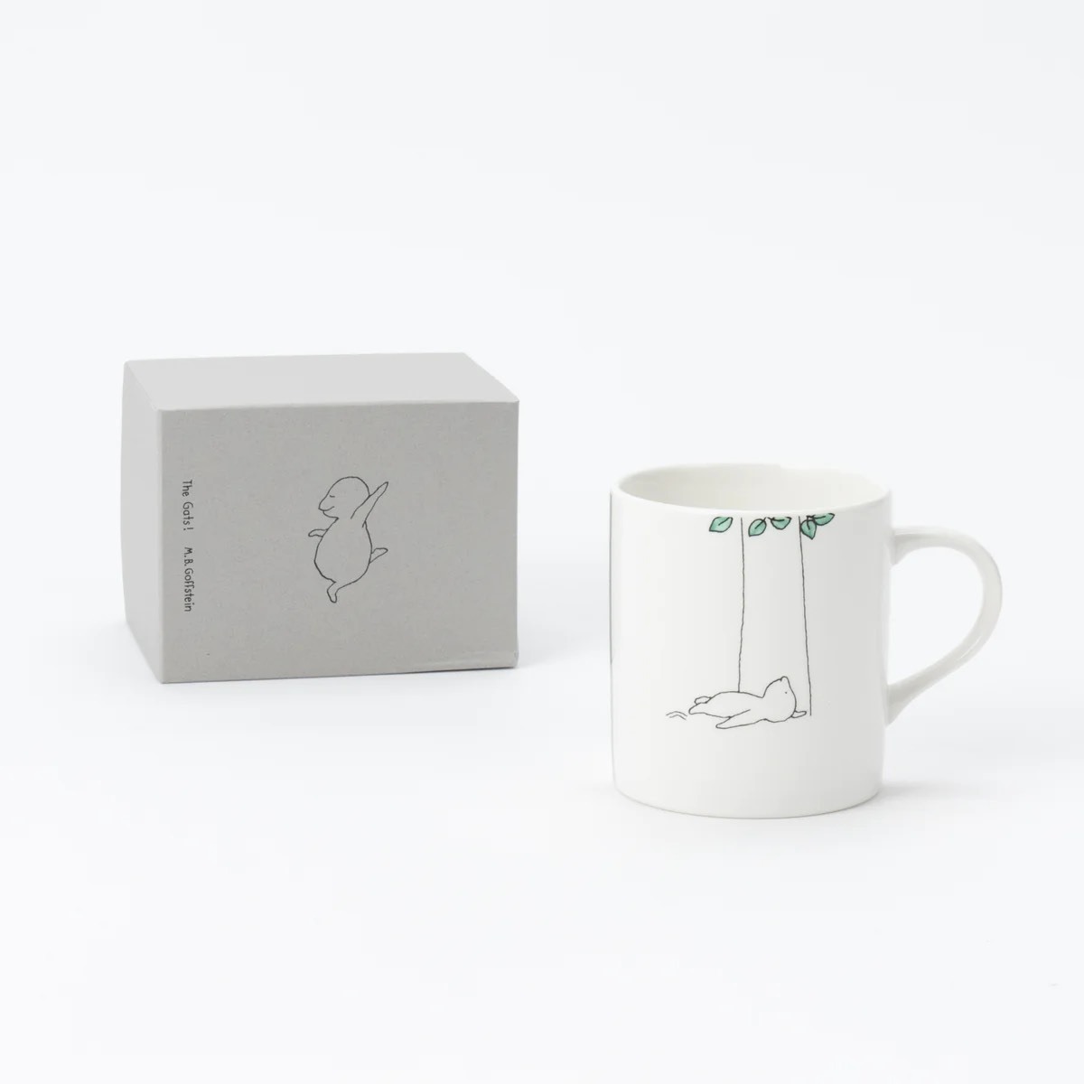 小熊躺地樹葉馬克杯