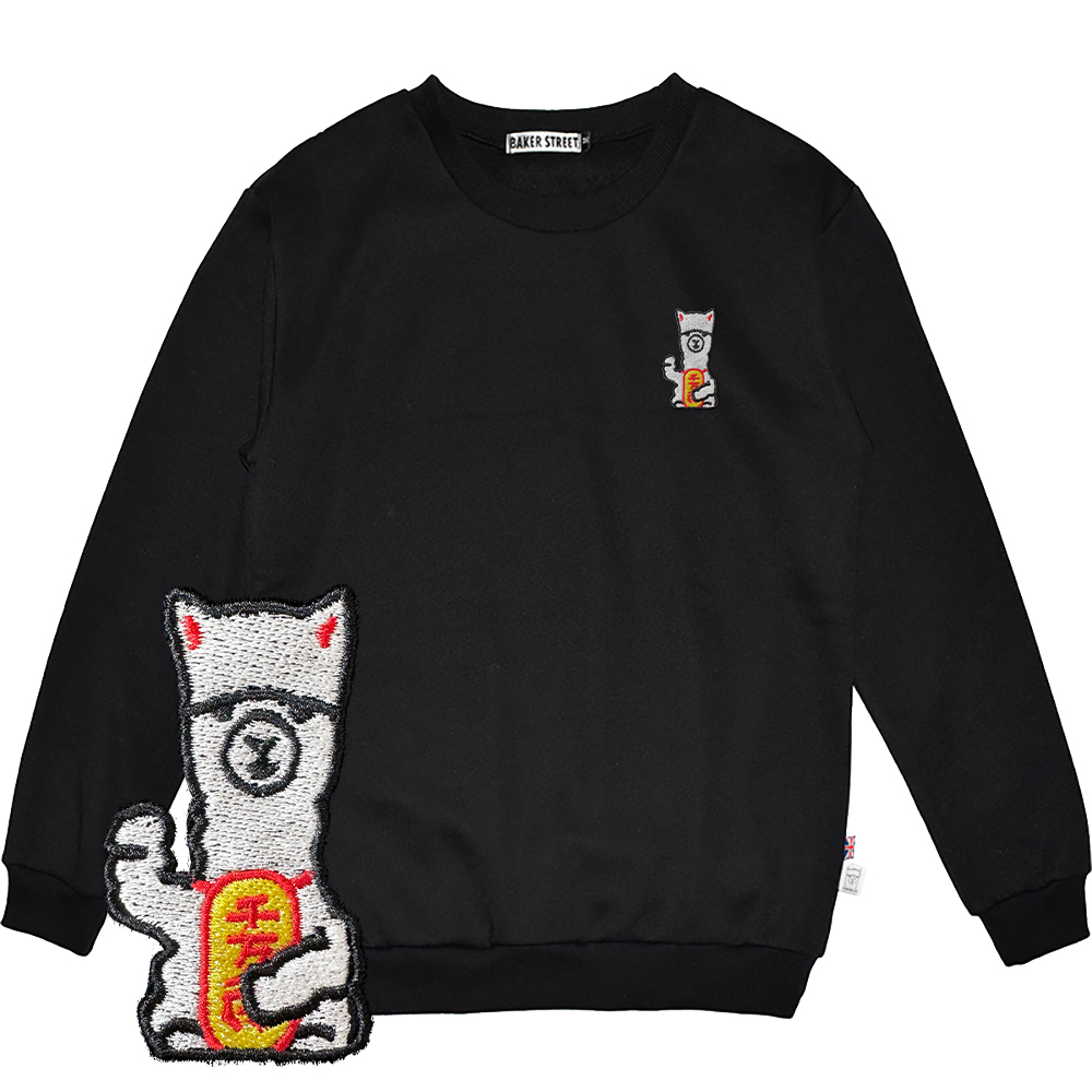 招財駝【刺繡款】高磅數長袖圓T（3色可選）