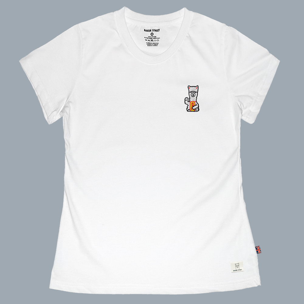 Embroidery-Fortune Alpaca 招財駝 刺繡 女版短T