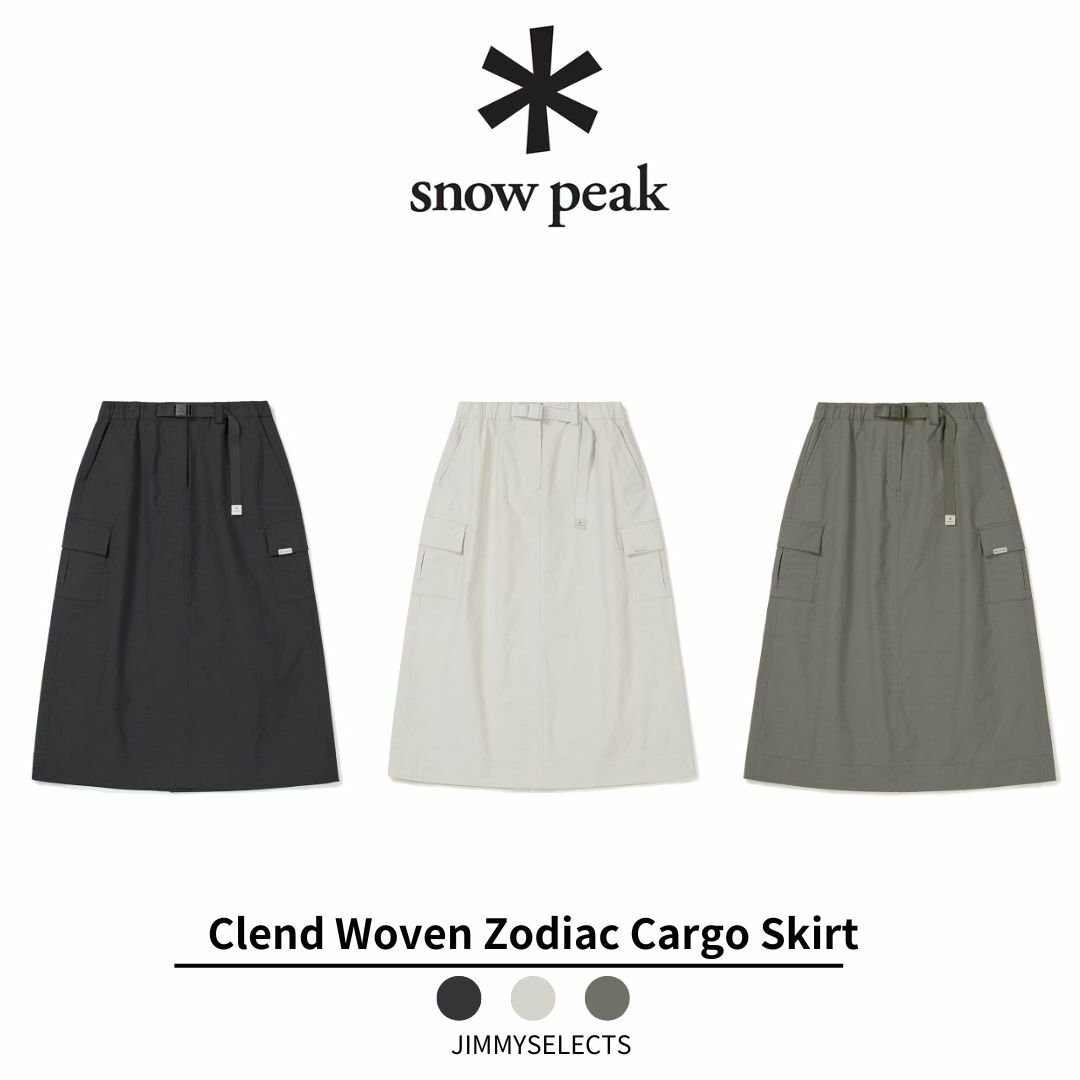 Snow Peak 雪諾必克 女 Clend Woven Zodiac 工裝裙 裙子 S24SWDSK15