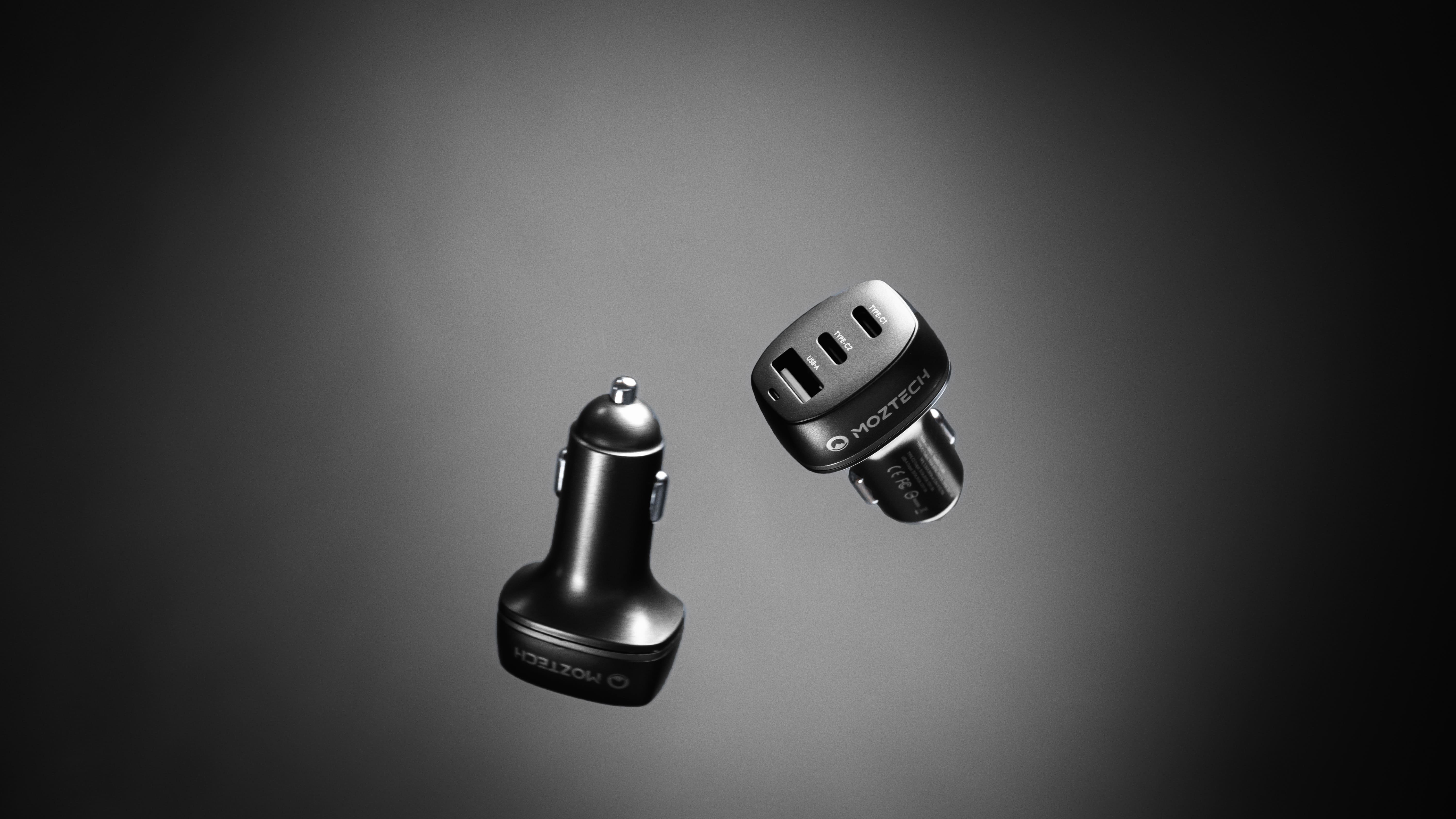 MOZTECH | PD3.0/48W快充三孔車用充電器【MOZTECH 品牌旗艦館】