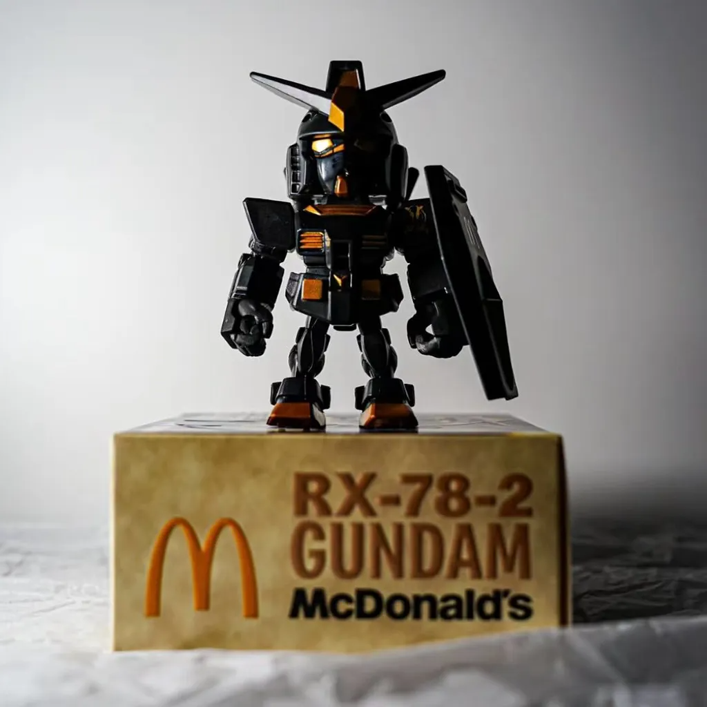 GUNDAM X MCDONALD’S 麥當勞 萬代 鋼彈 安格斯 高達 聯名 公仔 模型 黑金 RX782