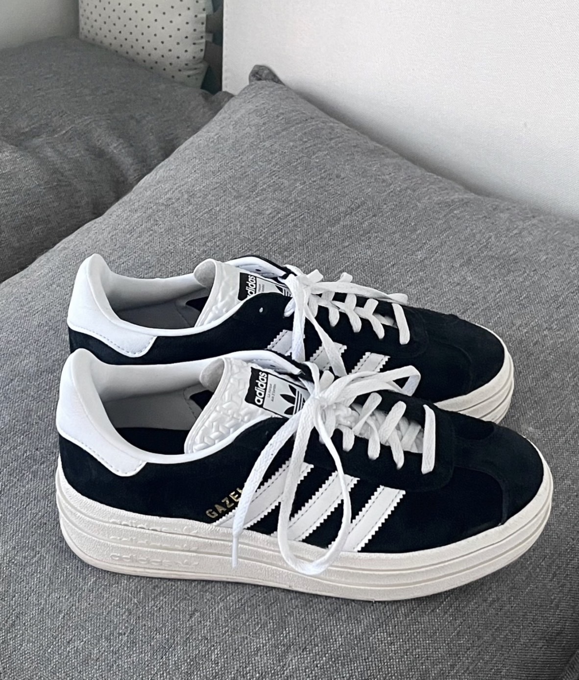 Adidas Originals Gazelle Bold 厚底黑白