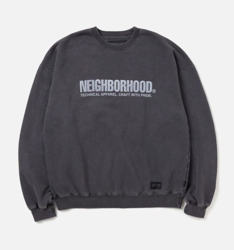 [現貨] NEIGHBORHOOD PIGMENT DYED CREW | Black