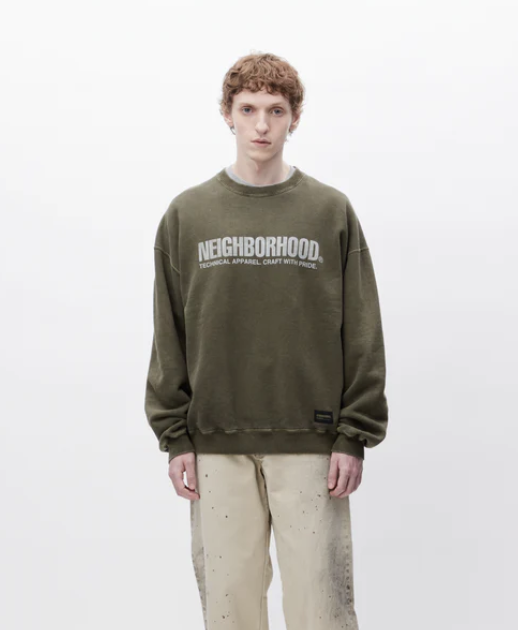 [現貨] NEIGHBORHOOD PIGMENT DYED CREW | Olive