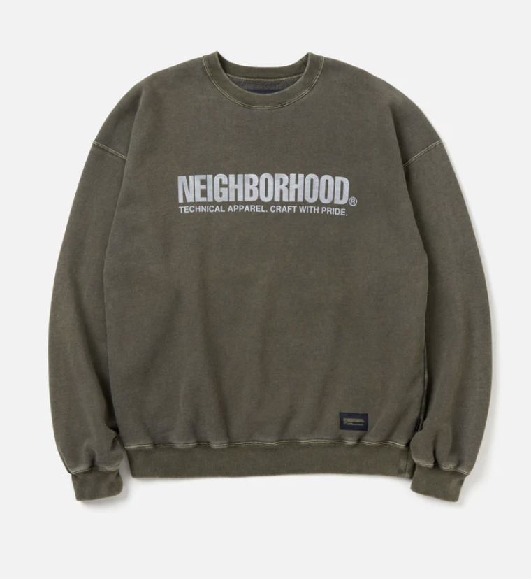 [現貨] NEIGHBORHOOD PIGMENT DYED CREW | Olive